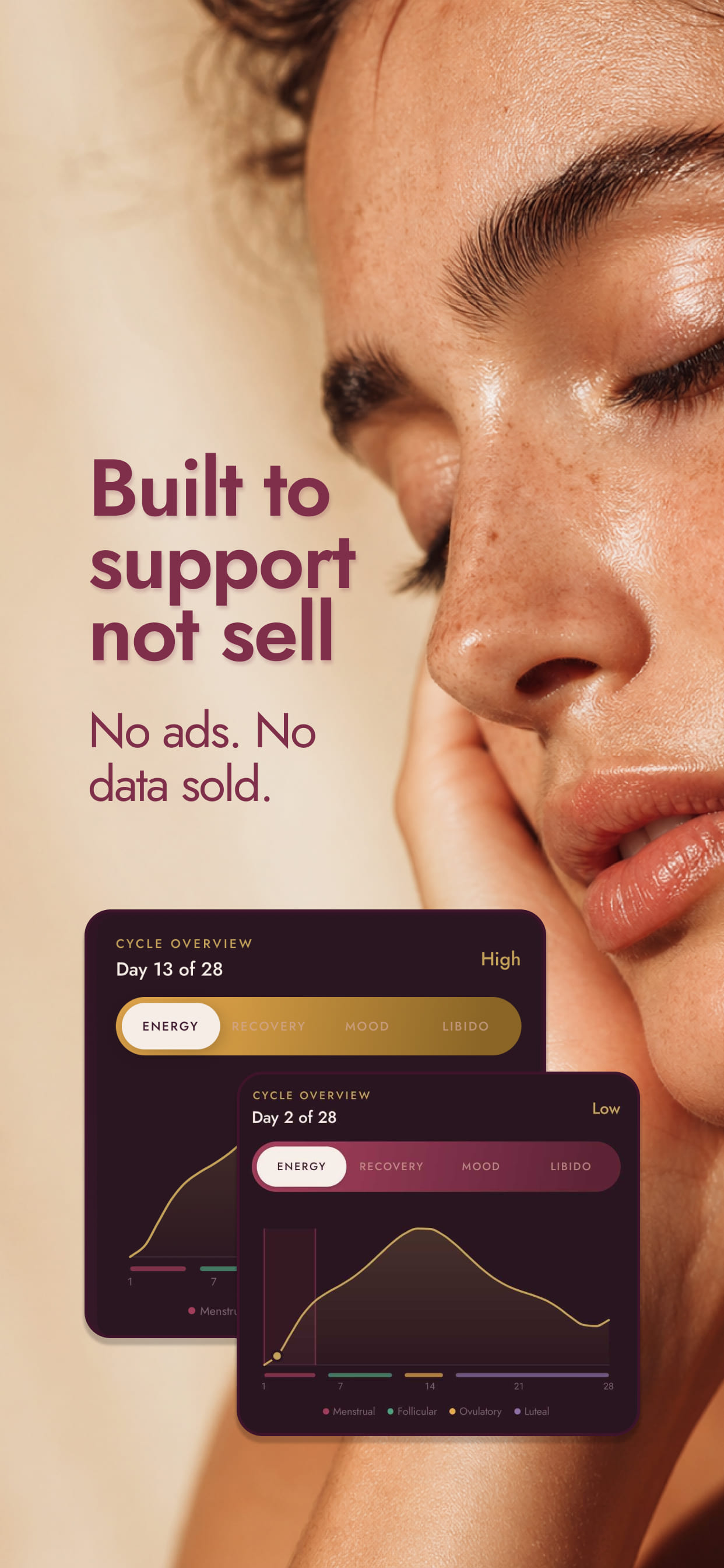 Built to support, not sell - no ads, no data sold